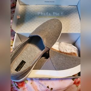 COPY - DailyShoes Canvas Slip On Grey Womens Size 10
